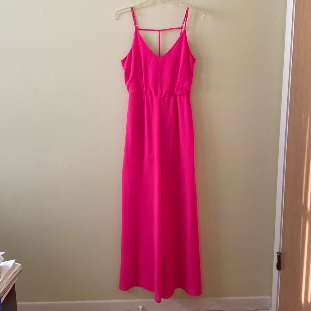 Hot pink jumpsuit